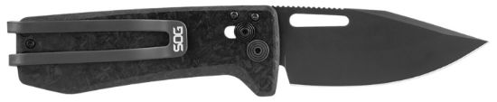 Picture of S.O.G Sog12630557 Ultra Xr Xhp 2.80" Folding Plain Black Satin Ticn Cryo Cts Xhp Blade/ Black Carbon Fiber Handle Includes Pocket Clip 