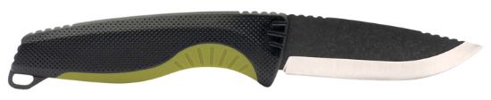 Picture of S.O.G Sog17410441 Aegis Fx 3.70" Fixed Drop Point Plain Stonewashed 4116 Krupp Ss Blade Black W/Moss Green Accents Grn Handle, Includes Sheath 