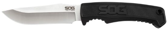 Picture of S.O.G Sogfk1001cp Field 4" Fixed Clip Point Plain Satin 7Cr17mov Ss Blade Black Tpr Handle Includes Sheath 