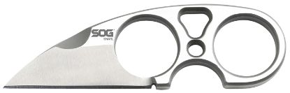 Picture of S.O.G Sog-Jb01k-Cp Snarl 2.30" Fixed Plain Sheepsfoot Satin 9Cr18mov Ss Blade/ Silver Stainless Steel Handle 