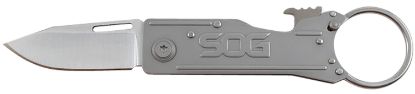 Picture of S.O.G Sog-Kt1001-C Keytron 1.80" Folding Plain Clip Point Grey 5Cr13mov Ss Blade/ Grey Stainless Steel Handle 