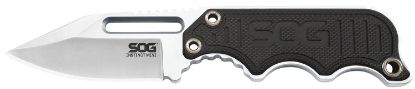 Picture of S.O.G Sog-Nb1002-C Instinct Mini 1.90" Fixed Clip Point Plain Satin Polished 5Cr15mov Ss Blade Black/Silver G10/Ss Handle Includes Lanyard/Sheath 