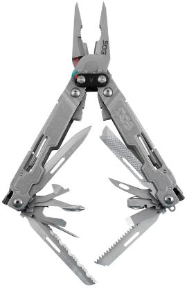 Picture of S.O.G Sogpa2001cp Poweraccess Deluxe Stone Washed Stainless Steel 21 Tools W/Sheath 