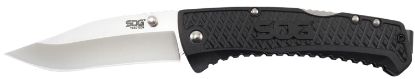 Picture of S.O.G Sog-Td1011-C Traction 3.50" Folding Clip Point Plain Satin 5Cr13mov Ss Blade Black Textured Grn Handle Includes Pocket Clip 