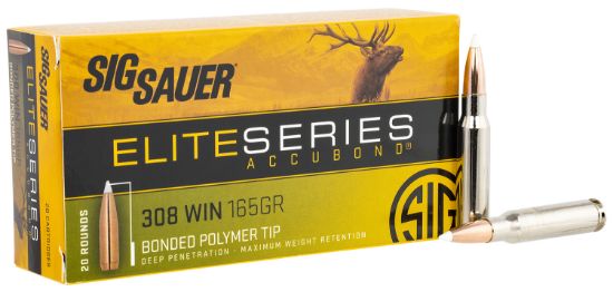 Picture of Sig Sauer E308ab16520 Elite Hunting 308 Win 165 Gr Nosler Accubond 20 Per Box/ 10 Case 