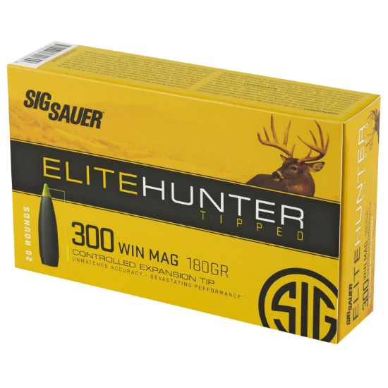 Picture of Sig Sauer E3wmab18020 Elite Hunting 300 Win Mag 180 Gr Nosler Accubond 20 Per Box/ 10 Case 