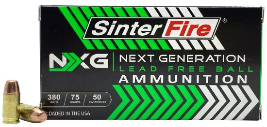 Picture of Sinterfire Inc Sf38075nxg Next Generation (Nxg) 380 Acp 75 Gr Lead Free Ball 50 Per Box/ 20 Case 