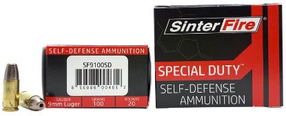 Picture of Sinterfire Inc Sf9100sd Special Duty (Sd) 9Mm Luger 100 Gr Lead Free Frangible Hollow Point 20 Per Box/ 10 Case 