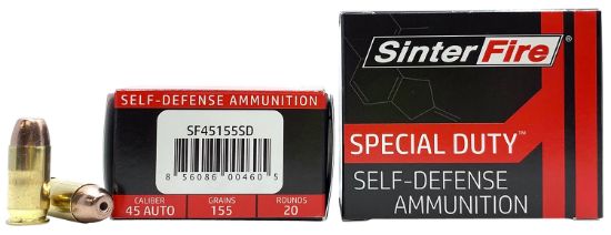 Picture of Sinterfire Inc Sf45155sd Special Duty (Sd) 45 Acp 155 Gr Lead Free Frangible Hollow Point 20 Per Box/ 10 Case 