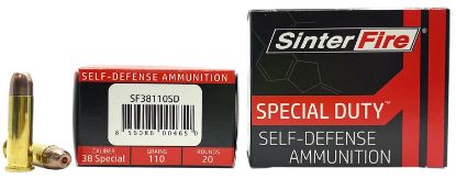 Picture of Sinterfire Inc Sf38110sd Special Duty (Sd) 38 Special 110 Gr Lead Free Frangible Hollow Point 20 Per Box/ 10 Case 