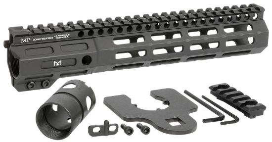 Picture of Midwest Industries Minf105 Night Fighter 10.50" M-Lok Black Hardcoat Anodized Aluminum Includes Barrel Wrench, Nut, & 5 Slot Rail 