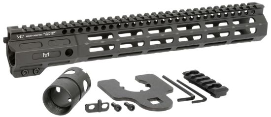 Picture of Midwest Industries Minf135 Night Fighter 13.50" M-Lok Black Hardcoat Anodized Aluminum Includes Barrel Wrench, Nut, & 5 Slot Rail 