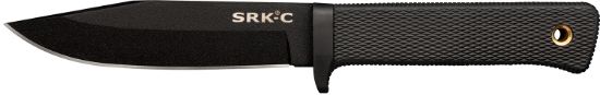 Picture of Cold Steel Cs-49Lckd Srk Compact 5" Fixed Plain Black Tuff-Ex Finish Sk-5 Steel Blade/Black Kray-Ex Handle Includes Sheath 