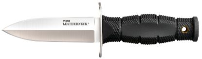 Picture of Cold Steel Cs39lsac Leatherneck Double Edge Mini 3.50" Fixed Plain 8Cr13mov Ss Blade/3.25" Black Deep Checkered W/Double Quillon Guard Kray-Ex Handle Includes Sheath 