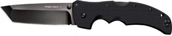 Picture of Cold Steel Cs27bt Recon 1 4" Folding Tanto Plain Dlc Coated American S35vn Blade/ Black Textured G10 Handle Includes Pocket Clip 