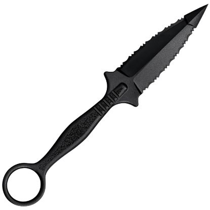 Picture of Cold Steel Cs92fr Fgx Ring Dagger 3.50" Fixed Serrated Dagger Black Griv-Ex Blade/Black W/Molded Ring Griv-Ex Handle 