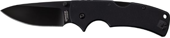 Picture of Cold Steel Cs58b American Lawman 3.50" Folding Plain Drop Point Polished W/Dlc Coating American S35vn Blade/Black Contoured G10 Handle 