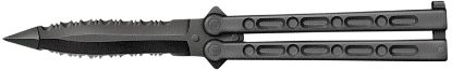 Picture of Cold Steel Cs-92Eaa Fgx Balisong 5" Folding Part Serrated Black Griv-Ex Blade & Handle 