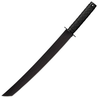 Picture of Cold Steel Cs97tklz Tactical Wakizashi 18" Black Matte Baked-On Anti Rust 1055 Carbon Steel Blade/ Black Polypropylene Handle 25" Long Includes Sheath 