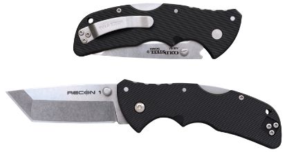 Picture of Cold Steel Cs27bat Recon 1 Mini 3" Folding Tanto Plain Stonewashed Aus-10A Ss Blade/ Black Textured Grn Handle 