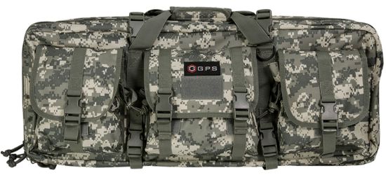 Picture of Gps Bags Drc28acu Double Rifle Case A-Tacs Au 600D Polyester W/ 2 Padded Pistol Sleeves Molle Webbing & Lockable Zippers 