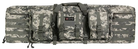 Picture of Gps Bags Drc42acu Double Rifle Case A-Tacs Au 600D Polyester W/ 2 Padded Pistol Sleeves Molle Webbing & Lockable Zippers 