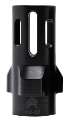 Picture of Angstadt Arms Aa093lhb28 Flash Hider Black Hardcoat Anodized Steel With 1/2"-28 Tpi Threads 1.42" Oal For 9Mm Luger 