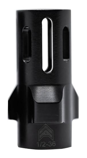 Picture of Angstadt Arms Aa093lhb36 Flash Hider Black Hardcoat Anodized Steel With 1/2"-36 Tpi Threads 1.42" Oal For 9Mm Luger 