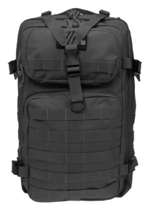 Picture of Gps Bags T1712bpb Tactical Bugout Black Polyester W/ 15" Laptop Sleeve & Retention System For 2 Pistols & Magazines 