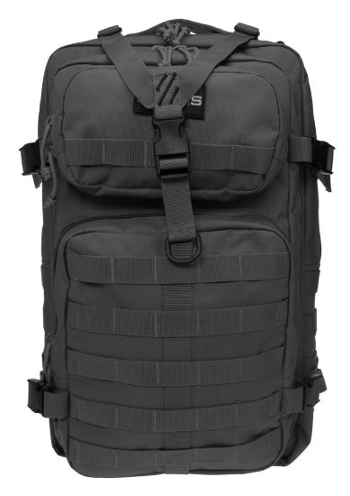 Picture of Gps Bags T1712bpb Tactical Bugout Black Polyester W/ 15" Laptop Sleeve & Retention System For 2 Pistols & Magazines 