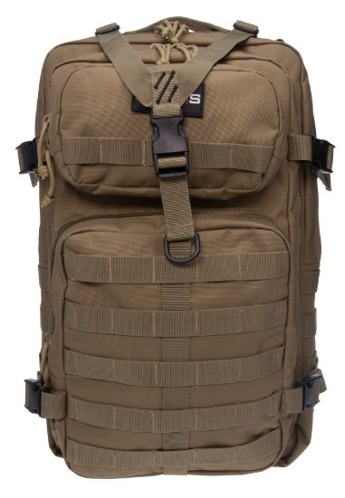 Picture of Gps Bags T1712bpt Tactical Bugout Tan Polyester W/ 15" Laptop Sleeve & Retention System For 2 Pistols & Magazines 