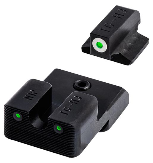 Picture of Truglo Tgtg231g3mc Tritium Pro Black | Green Tritium Orange Outline Front Sight Green Tritium Rear Sight 