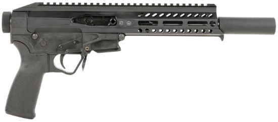 Picture of Patriot Ordnance Factory 01837 Rebel 22 Lr 8" Barrel W/Faux Suppressor, Black Anodized Upper Receiver/Polymer Lower, 7" M-Lok Free-Float Handguard, Qd Endcap, Mft Grips, Accepts 10/22 Magazines 