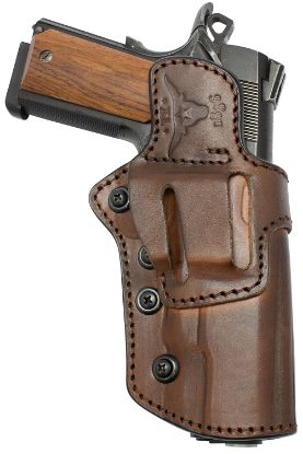 Picture of Tx 1836 Kydex Txlockrowb302 Tx Lock Retention System Owb, Brown Leather, Compatible W/ Glock 17/22, Belt Slide Mount, Ambidextrous 