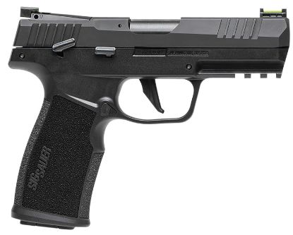 Picture of Sig Sauer 322Cbas P322 Compact 22 Lr 20+1 4" Black Steel Threaded Barrel, Black Hard Coat Anodized Optic Ready/Serrated Slide, Black Ss/Polymer Frame W/Picatinny Rail & Black Polymer Grips 