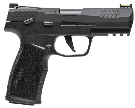 Picture of Sig Sauer 322Cbas P322 Compact 22 Lr 20+1 4" Black Steel Threaded Barrel, Black Hard Coat Anodized Optic Ready/Serrated Slide, Black Ss/Polymer Frame W/Picatinny Rail & Black Polymer Grips 