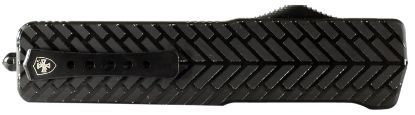 Picture of Templar Knife Sahbg32 Premium Lightweight Small 3" Otf Drop Point Plain Black Oxide Stonewashed Powdered D2 Steel Blade/4.50" Black Herringbone Anodized Aluminum Handle 