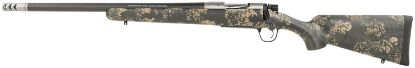 Picture of Christensen Arms 8010617300 Ridgeline Fft 6.5 Prc 3+1 20" Carbon Fiber/Threaded Barrel, Stainless Steel, Green With Black/Tan Accents Stock, Left Hand 