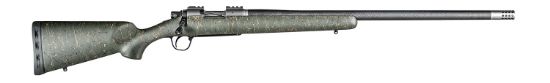 Picture of Christensen Arms Ca10268h14233 Summit Ti Full Size 6.5 Creedmoor 4+1, 24" Natural Titanium Steel Threaded Barrel, Natural Titanium Aluminum Receiver Green W/Black/Tan Webbing Fixed Sporter Stock 