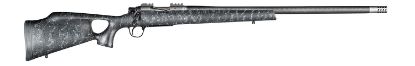 Picture of Christensen Arms Ca10269h14221 Summit Ti Full Size 6.5 Creedmoor 4+1, 24" Natural Titanium Steel Threaded Barrel, Natural Titanium Aluminum Receiver, Black W/Gray Webbing Fixed Thumbhole Stock 