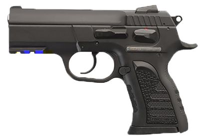 Picture of Tanfoglio Ifg Tf-Compactf-10 Force Compact F 10Mm Auto Caliber With 3.62" Barrel, 11+1 Capacity, Overall Black Finish, Picatinny Rail Frame, Serrated Steel Slide & Rubber Grip 