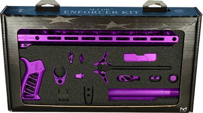 Picture of Timber Creek Outdoors Tcoekppa Enforcer Complete Build Kit Purple Anodized For Ar-15 