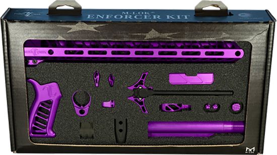 Picture of Timber Creek Outdoors Tcoekppa Enforcer Complete Build Kit Purple Anodized For Ar-15 