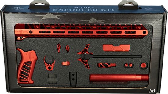 Picture of Timber Creek Outdoors Tcoekr Enforcer Complete Build Kit Red Anodized For Ar-15 