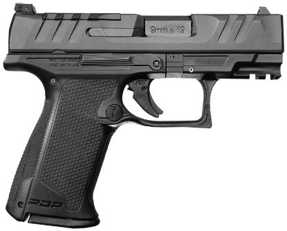 Picture of Walther Arms 2842734 Pdp F-Series 9Mm Luger 15+1 4" Black Steel Barrel, Black Optic Ready/Serrated Slide, Black Polymer Frame W/Picatinny Rail, Black Performance Duty Texture Grips, Ambidextrous 