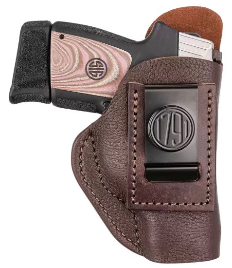 Picture of 1791 Gunleather Fcd3brwl Fair Chase Iwb Size 03 Classic Brown Deer Hide Belt Clip Compatible W/Ruger Lc9/Glock 42/43/43X Left Hand 