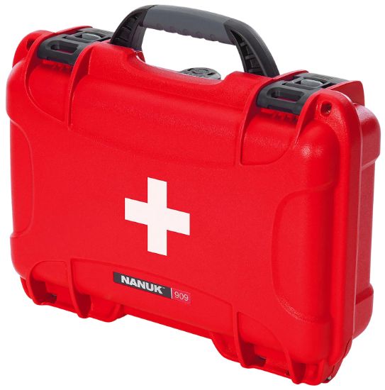 Picture of Nanuk 909Fsa9 909 First Aid Case Red Resin With Latches 11.40" L X 7" W X 3.70" H Interior Dimensions 