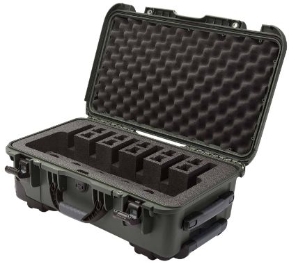 Picture of Nanuk 9356Up6 935 6 Up Pistol Case Olive Polymer W/ Closed-Cell Foam Padding 22" L X 14" W X 9" H Interior Dimensions 