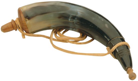 Picture of Traditions A1252 Authentic Powder Horn With Sling And Wood Cap 