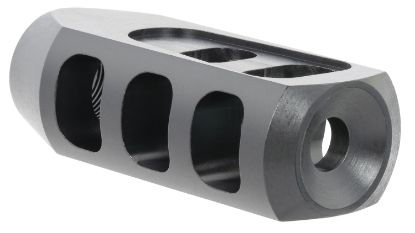 Picture of Tacfire Tanker Muzzle Brake Black Oxide Steel With 5/8"-24 Tpi Threads 2.76" Oal 1.37" Diameter For 308 Win 